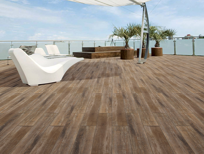 Tiles of porcelain OUTDOOR SCANDINAVIA. Color Brown wood Tiles of porcelain OUTDOOR SCANDINAVIA. Color Brown wood
