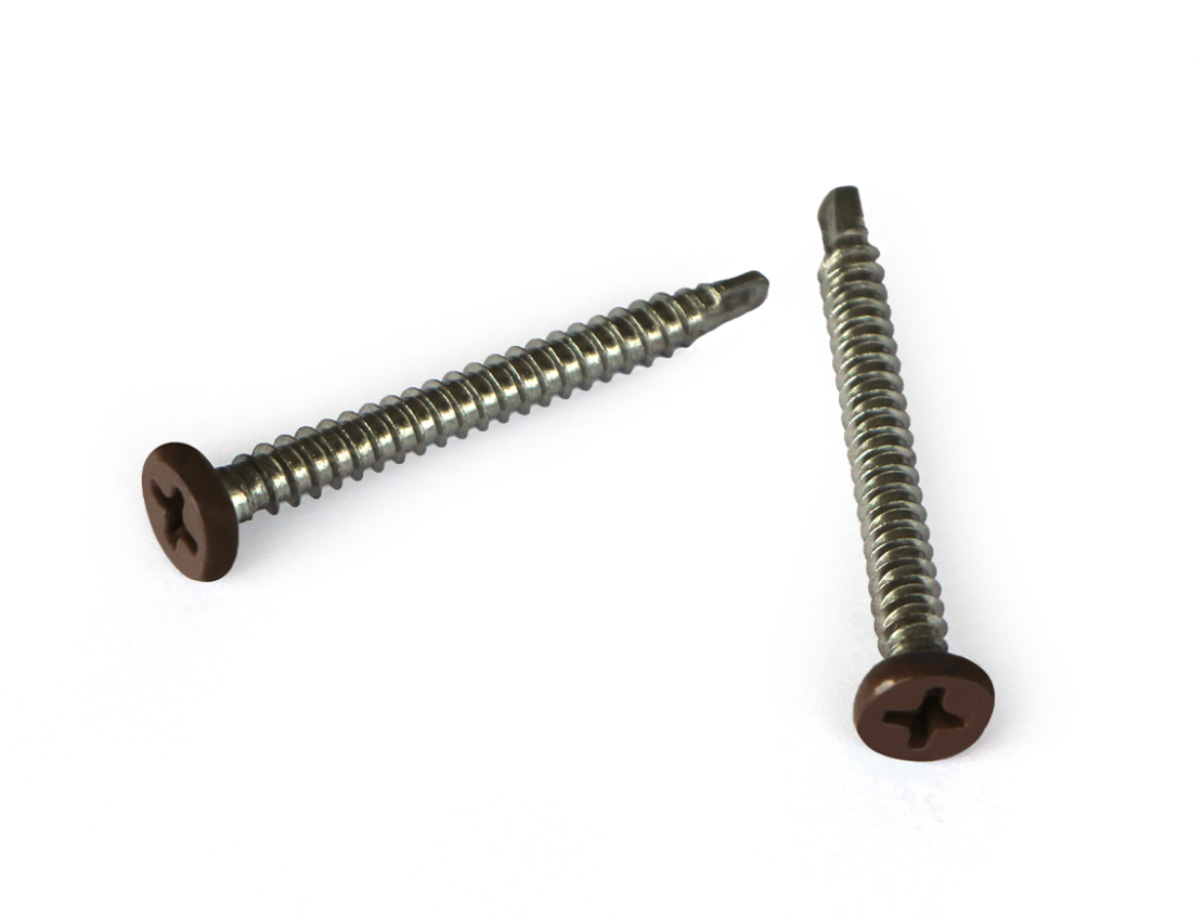 Self-tapping screw KRONEX with a press washer and a drill for metal