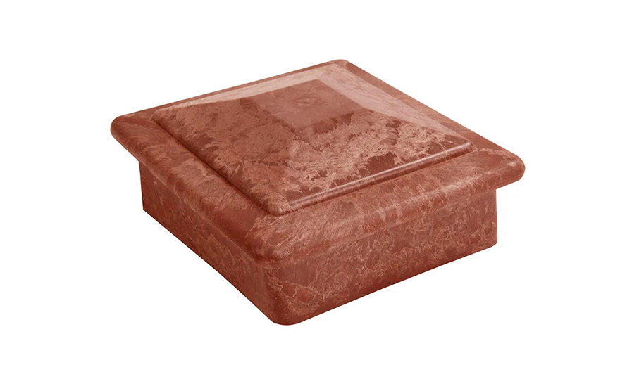 The cover for the post is plastic Outdoor 150*150*60 мм. Color Brick