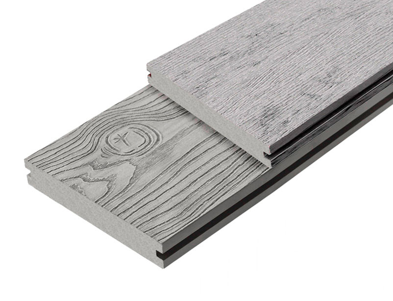 Decking WPC Outdoor 3D STORM/OCEAN full-bodied. Color Grey mix