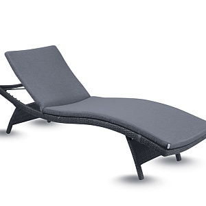 Rattan sunlounger OUTDOOR Palermo. Graphite