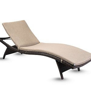 Rattan sunlounger OUTDOOR Palermo. Brown