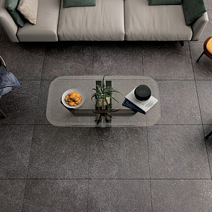 Tiles of porcelain OUTDOOR TRANI. Coal
