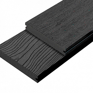 Decking WPC Outdoor 3D STORM/OCEAN full-bodied. Black