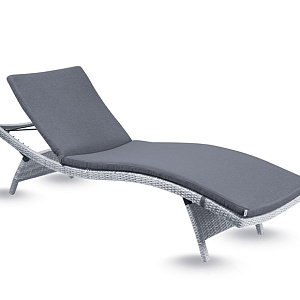 Rattan sunlounger OUTDOOR Palermo. Light mix