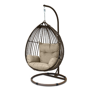 Hanging chair "cocoon" Samui made of rattan Outdoor. Brown