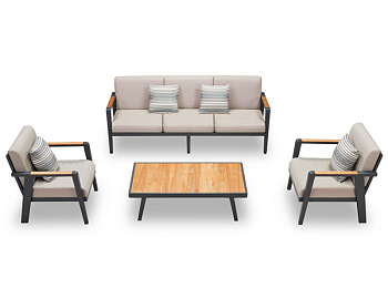 Furniture set OUTDOOR Orleans (3-seater sofa, 2 armchairs, coffee table)