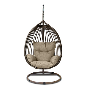 Hanging chair "cocoon" Samui made of rattan Outdoor. Brown