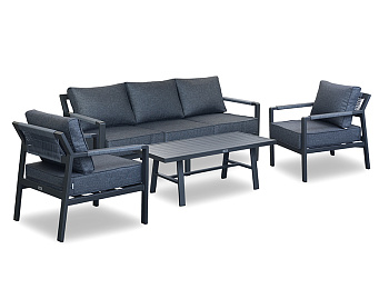 Furniture set OUTDOOR Toronto (3-seater sofa, 2 armchairs, table)